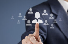 Human resources officer realize gender equality by choosing woman employee. CRM, data mining and gender equality quotes concept also.